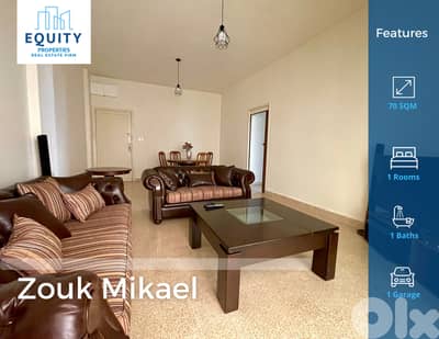 Furnished 70 SQM Apartment For Rent In Zouk Mikael شقة للإيجار#RK16926
