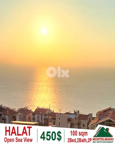 100 sqm Apartment For Rent in Halat حالات with Open Sea View