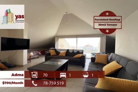 Adma 70m2 | Furnished Rooftop | 30m2 Terrace | Panoramic View|EH/IV