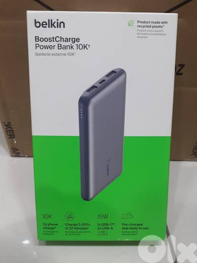 Belkin boostcharge power bank 10k 15w gray