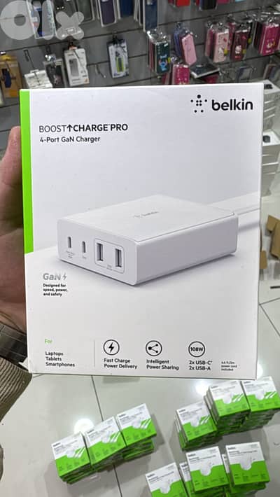 Belkin Boostcharge Pro 4-port Gan charger 108w 60$