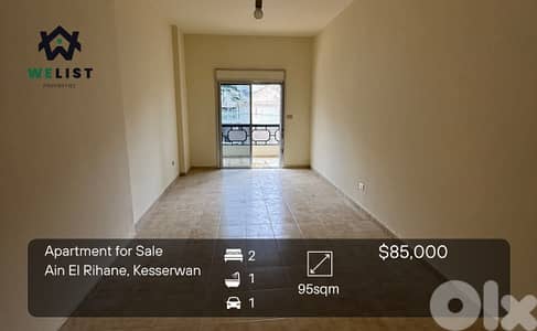 Apartment for sale in Ain El Rihane شقة للبيع في منطقة عين الريحاني