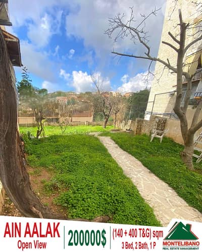 140 sqm Apartment For Sale in Ain Aalak with 40 0sqm Garden & Terrace