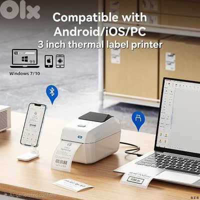 3 inch bluetooth + usb label printer