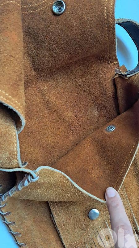 Vintage real suede cross bag 3