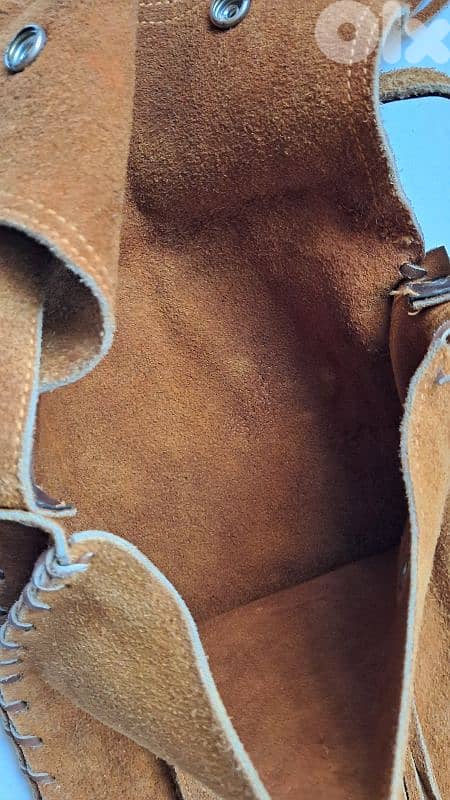 Vintage real suede cross bag 4