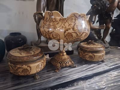 tree pieces porcelain sévres hand made