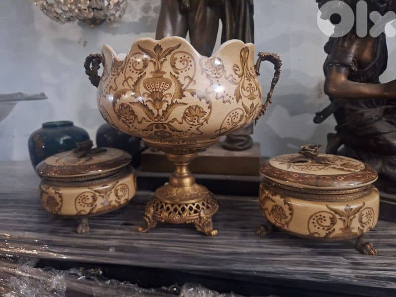 tree pieces porcelain sévres hand made 1