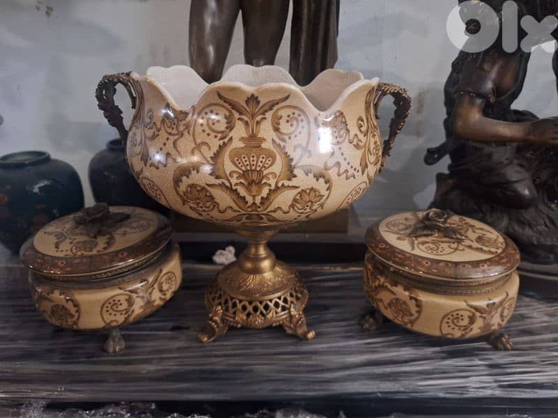 tree pieces porcelain sévres hand made 2