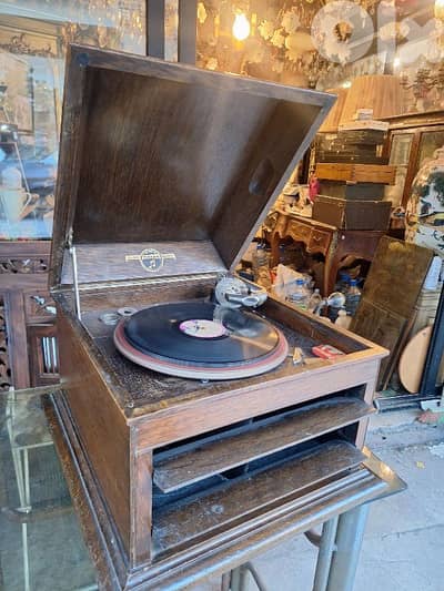 فونوغراف انجليزي انتيك خارق النظافة شغال