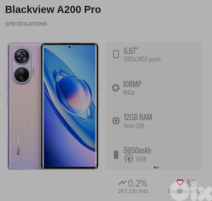 Blackview A200 Pro bundle 12+12/256 5
