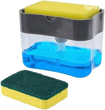 Organizers Soap Dispenser with Sponge Holder for Sink