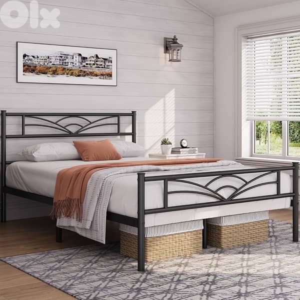 yaheetech metal bed frame guest bed frame modern youth 2