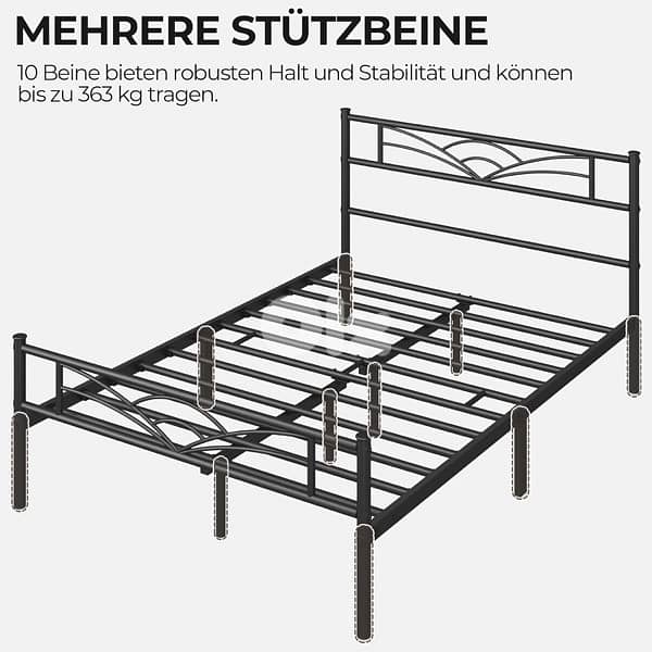yaheetech metal bed frame guest bed frame modern youth 3