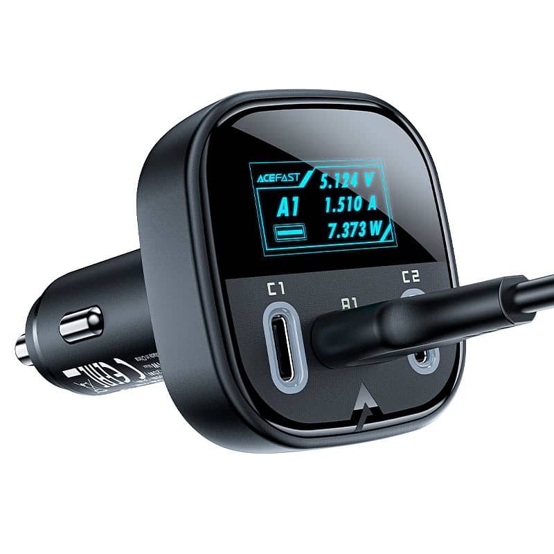 ACEFAST B5 101W USB Car Charger with OLED Display 1