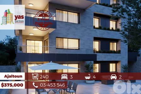 Ajaltoun 240m2 | 155m2 Garden|Under Construction |PAYMENT FACILITIES |