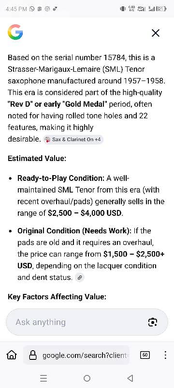 1957 SML tenor saxophone 8