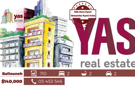 Ballouneh 110m2 | Luxury Project | PAYMENT FACILITIES | CATCH |