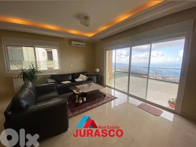 apartment in ajaltoun 240m + 50m terrace/ شقة للبيع في عجلتون