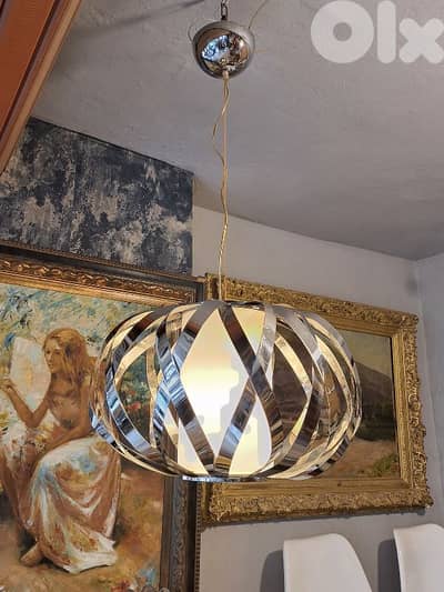 Mid-century chrome pendant light