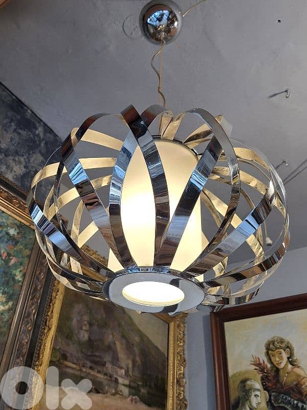 Mid-century chrome pendant light 3