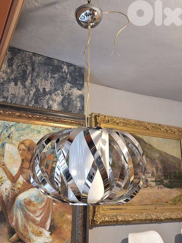 Mid-century chrome pendant light 4