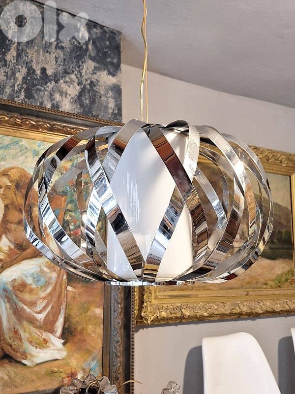Mid-century chrome pendant light 5