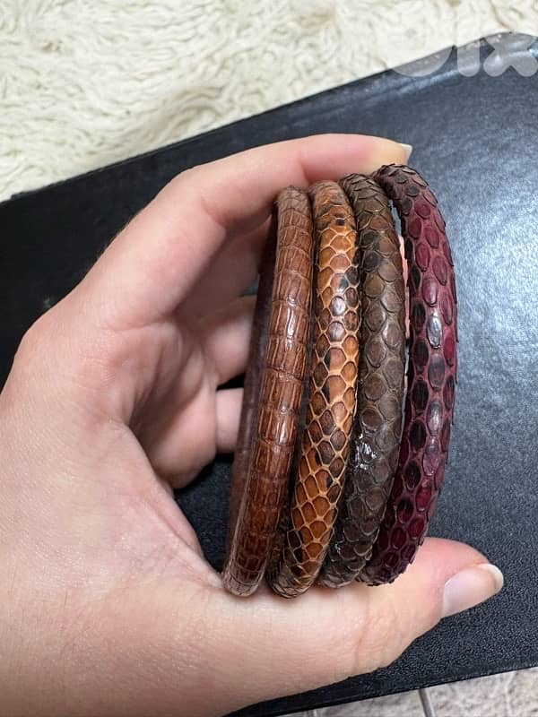 Real leather bangles 1