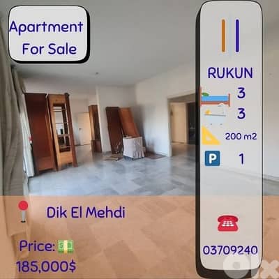 Apartment for sale 3bdrms 200m2 $185k negotiable price