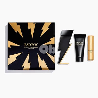 Carolina Herrera Set Bad Boy 100ml Eau de Toilette, 100ml Shower Gel and 10ml Travel Spray