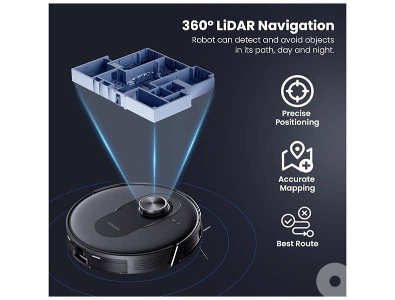 proscenic Q8 Max smart robot vacuum & mop with strong suction & LIDAR 3