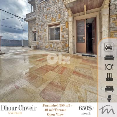Dhour Choueir | Perfect Escape | 250m² + 40m² Terrace | Open View