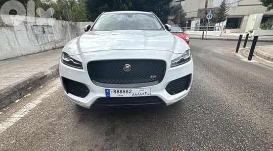 Jaguar F-Pace 2017 F-Pace S with plate number