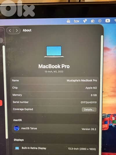 MacBook Pro M2 512GB - 8GB ram