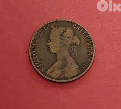 England Queen Victoria 1862 half penny bronze coin