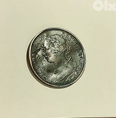 England Queen Victoria 1882 1 farthing bronze coin