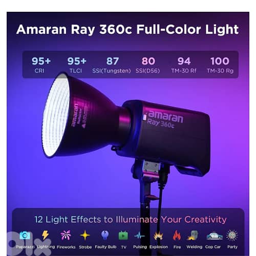 Amaran Ray 360c RGB LED Monolight 2