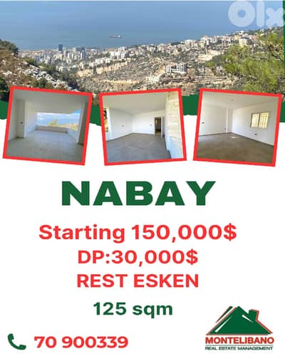 125 sqm Apartment For Sale in Nabay نابيه with View