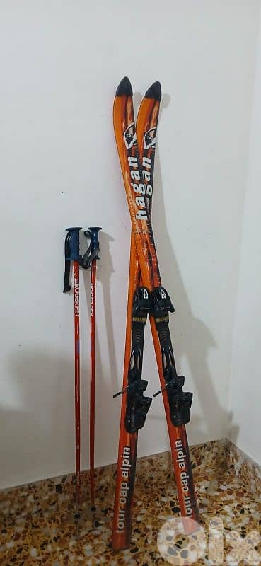 Hagan Touring Skis with Bindings + Poles – Good Condition – $120