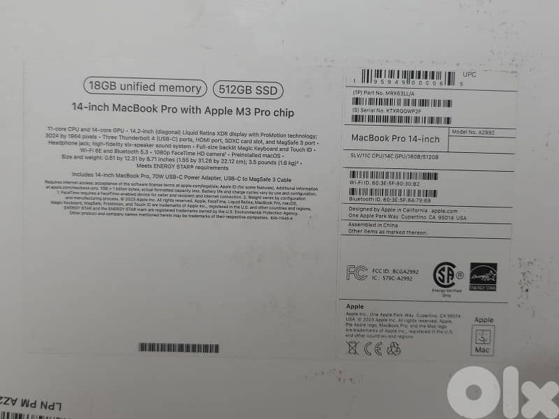 Apple MacBook Pro 14" M3 1