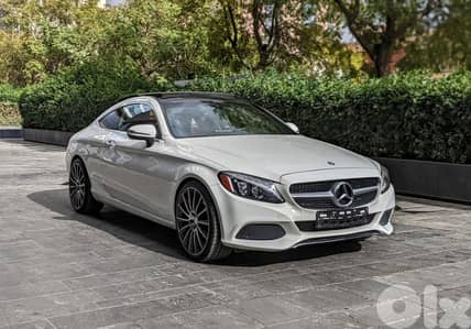 Mercedes C300 Coupe 4-Matic 2017 /Pearl white on basketball 84,000 mls