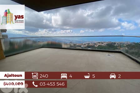 Ajaltoun 240m2 | 50m2 Terrace | Classy Area | Prime Location | CHJ