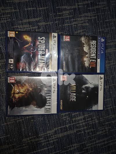 resident evil 7 and 8 ff16 and spider man miles