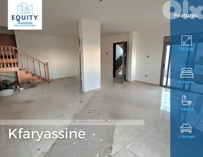 270 SQM Apartment For Sale In Kfaryassine شقة للبيع #HS18172