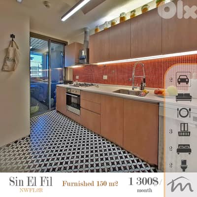 Sin El Fil | Furnished-Equipped-Decorated 150m² Apart | Prime Location