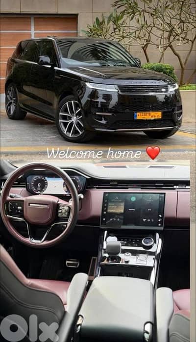 Rent  wedding Range rover sport autobiography 2024 black interior red