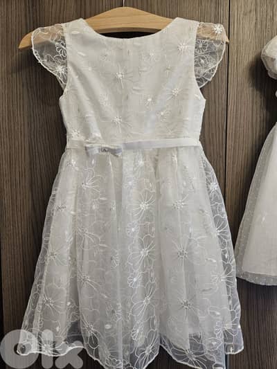 MAYORAL 2 white dress 6 years and 3 years