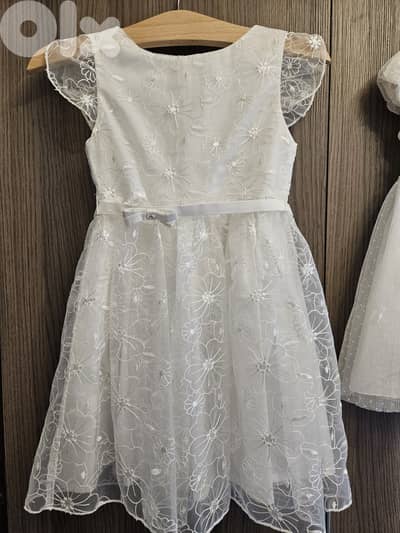 2 white dress 6 years and 3 years