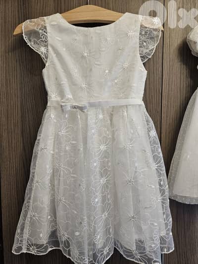 MAYORAL 2 white dress girl 6 years and 3 years