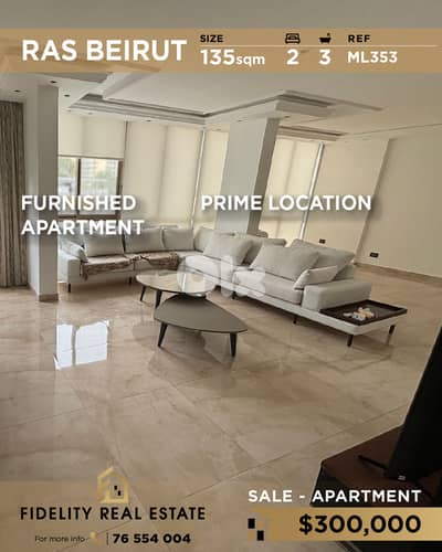 Apartment for sale in Ras Beirut ML353 شقة لبيع في رأس بيروت